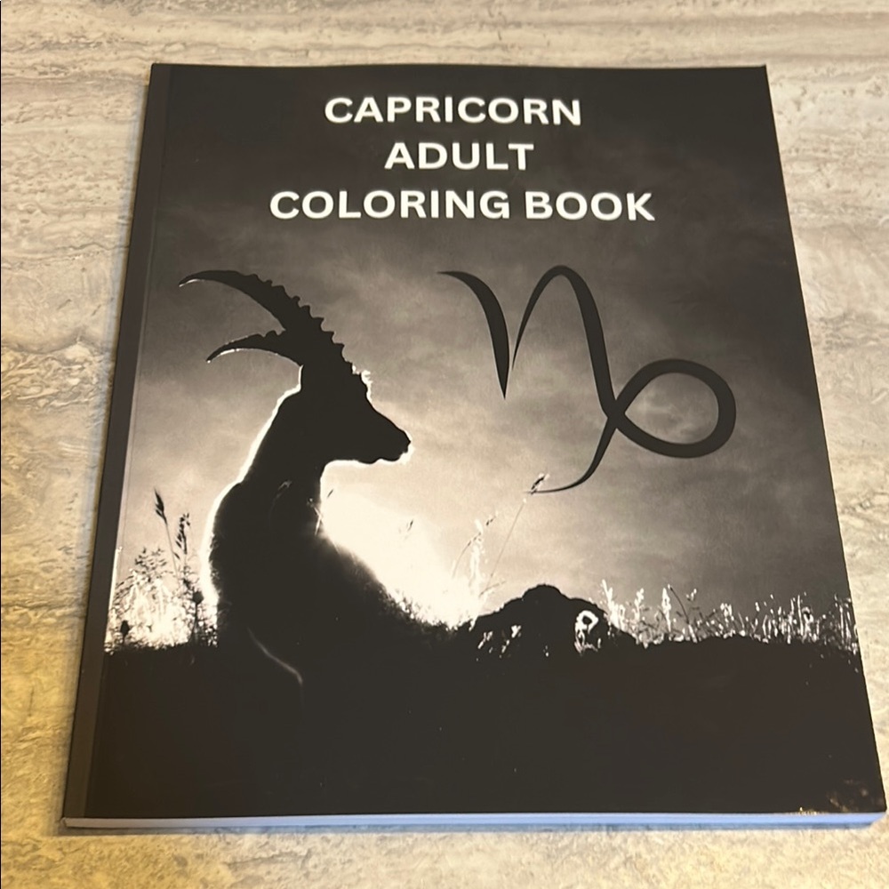 Capricorn Adult Coloring Book Mandala Flowers